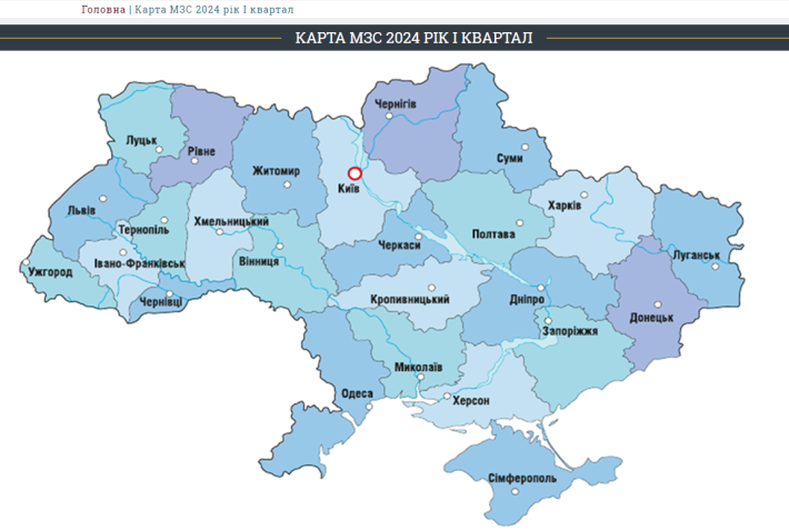 На сайті Ради суддів України оновлено інтерактивну карту з нормативами навантаження на суди та суддів